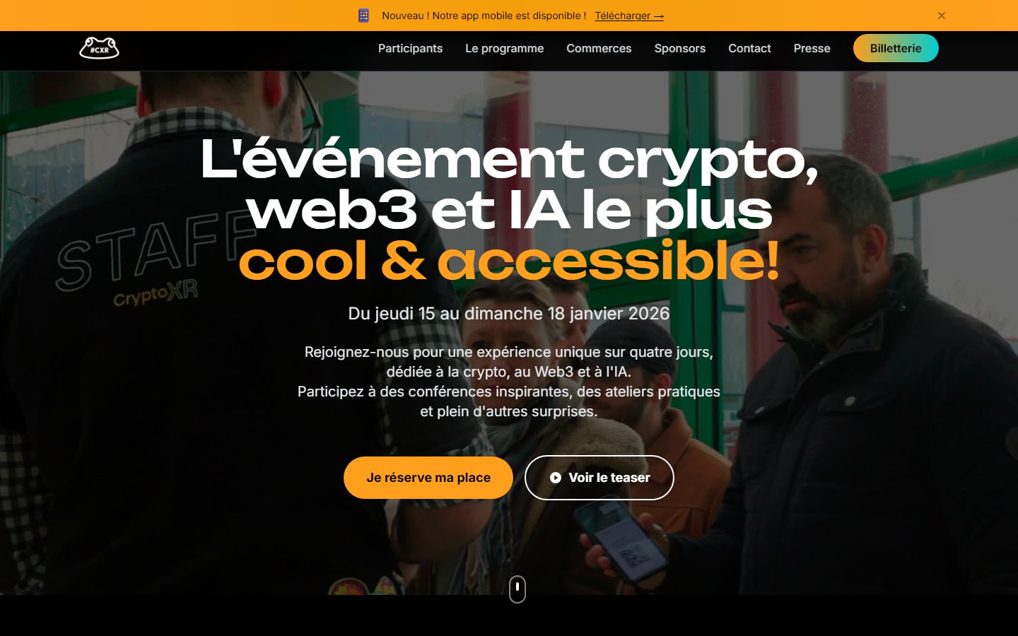 Hero du site CryptoXR